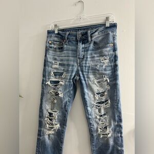 American eagle men’s skinny airflex 360 jeans distressed 30X34